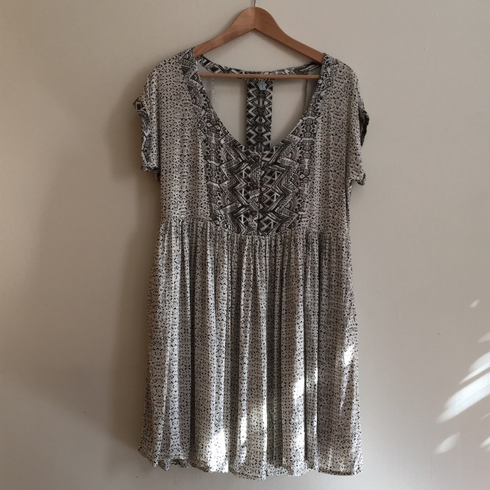 Free People cut out geometric mini dress